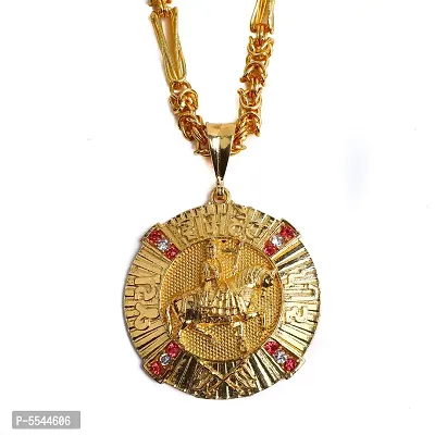 Dipali  Jay Ramdev Pir Pendant Chain Gold Plated, Necklace For Men/Boys