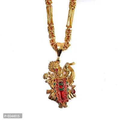 Dipali Shreenathji Pendant Chain Gold Plated, Necklace For Men/Boys