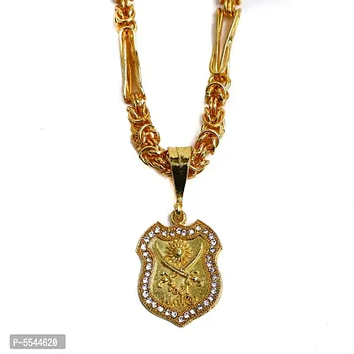 Dipali Jay Mataji Pendant Chain Gold Plated, Necklace For Men/Boys