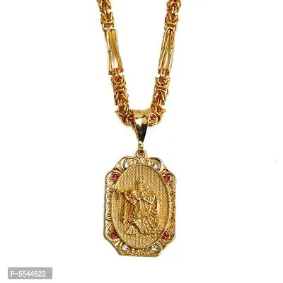 Dipali Radha Krishna Pendant Chain Gold Plated, Necklace For Men/Boys-thumb0