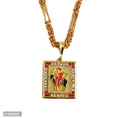 Dipali Jay Meldi Ma Pendant Chain Gold Plated, Necklace For Men/Boys