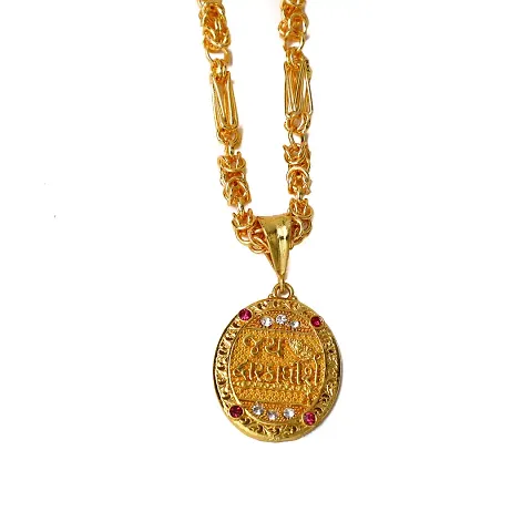 God Based Stainless Steel Gold Plated Pendant Chain