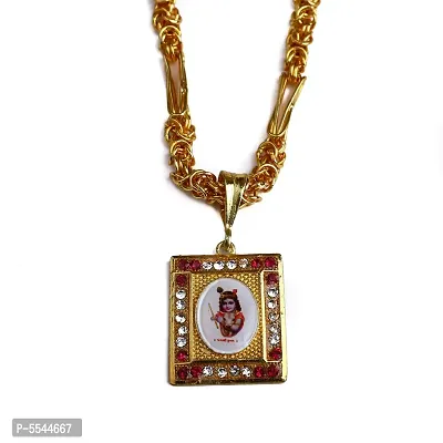 Dipali Krishnaji Pendant Chain Gold Plated, Necklace For Men/Boys