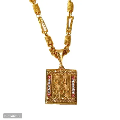 Dipali Stainless Steel Jay Thakar  Pendant Chain Gold Plated, Necklace For Men/Boys