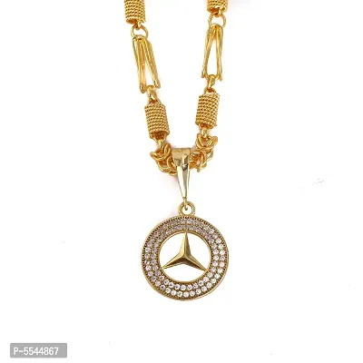 Dipali Stainless Steel Pendant Chain Gold Plated, Necklace For Men/Boys