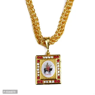 Dipali Jay Vihot Mataji Pendant,Locket Gold Plated With Chain In God Pendant For Men