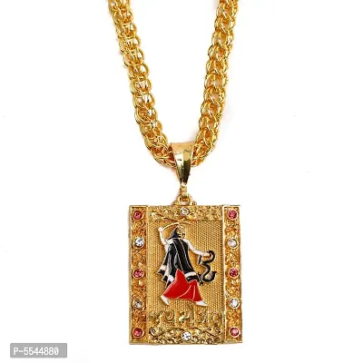 Dipali Jay Mogal Gold Plated Chain In God Pendant For Men-thumb0