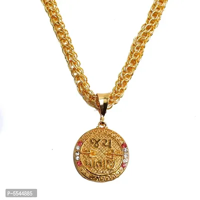 Dipali Jay Mataji Pendant,Locket Gold Plated With Chain In God Pendant For Men