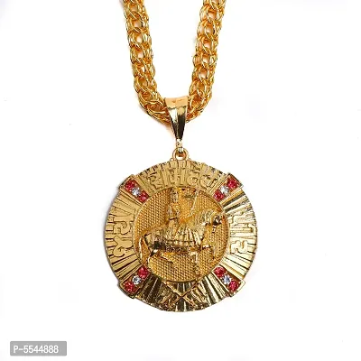 Dipali Jay Ramdev Pir Pendant,Locket Gold Plated With Chain In God Pendant For Men-thumb0