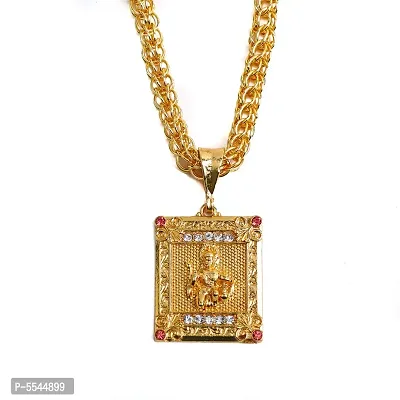Dipali Jay Hanumanji Pendant,Locket Gold Plated With Chain In God Pendant For Men-thumb0