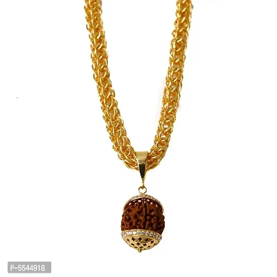 Dipali Rudraksh Pendant,Locket Gold Plated With Chain In God Pendant For Men