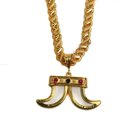 Men's Top Selling Golden Alloy Chain With Pendant