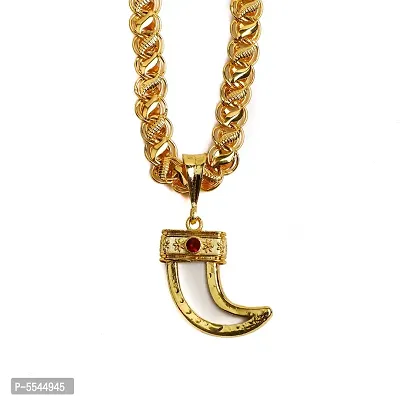 Stylish Dipali Stainless Steel Gold Plated Pendant Chain For Men/Boys-thumb0