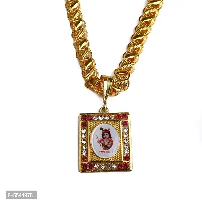 Dipali Krishnaji God Pendants For Men Gold Plated Chain Pendant For Men-thumb0