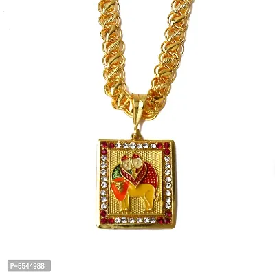 Dipali Jay Chamund Ma God Pendants For Men Gold Plated Chain Pendant For Men-thumb0
