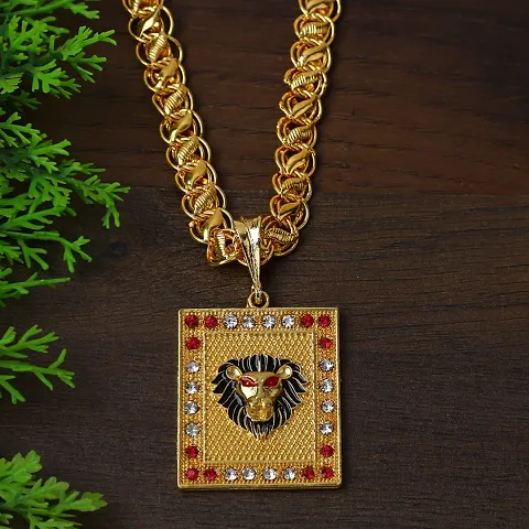Religious Gold Plated Chain Pendant For Men