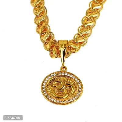 Dipali Om God Pendants For Men Gold Plated Chain Pendant For Men