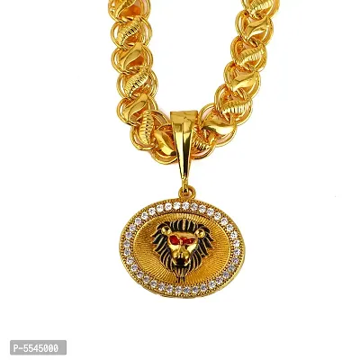 Dipali God Pendants For Men Gold Plated Chain Pendant For Men