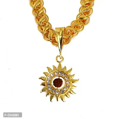 Dipali Rudraksh God Pendants For Men Gold Plated Chain Pendant For Men-thumb0