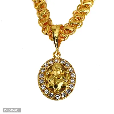 Dipali Ganpati God Pendants For Men Gold Plated Chain Pendant For Men