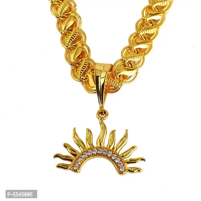 Dipali Suryadev God Pendants For Men Gold Plated Chain Pendant For Men-thumb0