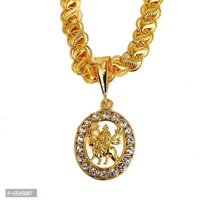 Dipali Jay Ambe Ma God Pendants For Men Gold Plated Chain Pendant For Men