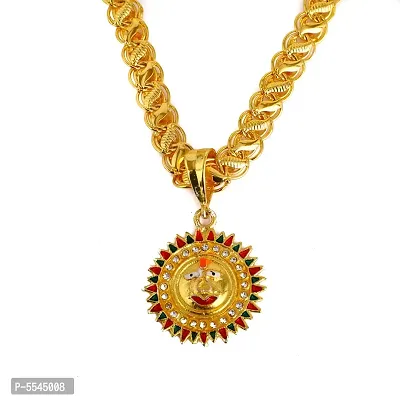 Dipali Surya Dev God Pendants For Men Gold Plated Chain Pendant For Men