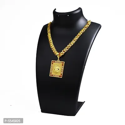 Dipali Surya Dev God Pendants For Men Gold Plated Chain Pendant For Men-thumb0