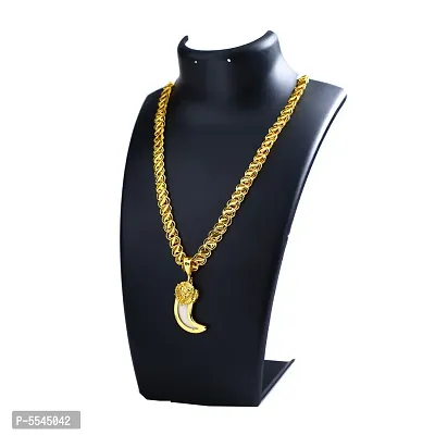 Dipali Pendants For Men Gold Plated Chain Pendant For Men-thumb0