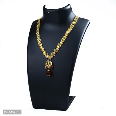 Dipali Trishul With Damru Rudraksh God Pendants For Men Gold Plated Chain Pendant For Men