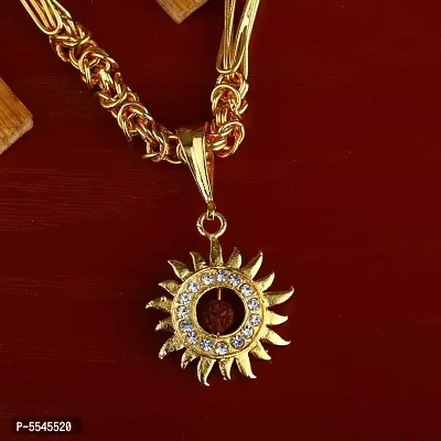 Gold Plated Chain with Pendant For Men-thumb0