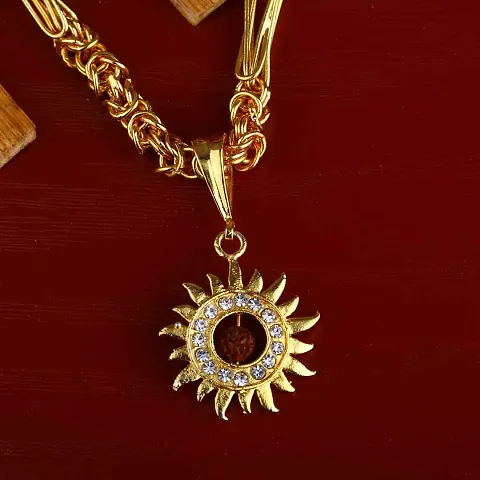 Attractive Gold Plated Chain with Pendant For Men
