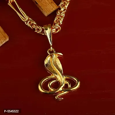 Gold Plated Chain with Pendant For Men-thumb0