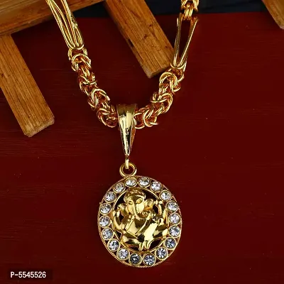 Gold Plated Chain with Pendant For Men