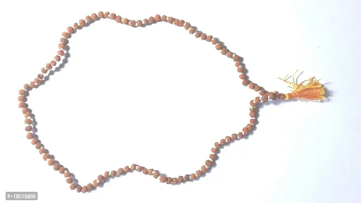 CHEZEL 5 Mukhi Rudraksha Mala in 108+1 Beads (Brown)-thumb2