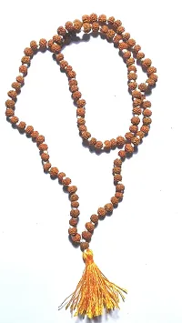 Choicepick 5 Mukhi Rudraksha Mala with 108 Plus 1 Beads (Brown, 2-3mm)-thumb2