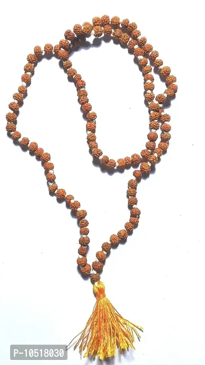 Choicepick 5 Mukhi Rudraksha Mala with 108 Plus 1 Beads (Brown, 2-3mm)-thumb3