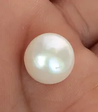 CHEZEL? Natural Pearl Stone Mukta Moti gem for Moon Planet (Pearl 10 cts)-thumb1