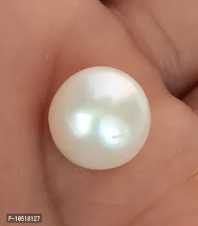 CHEZEL? Natural Pearl Stone Mukta Moti gem for Moon Planet (Pearl 10 cts)-thumb2