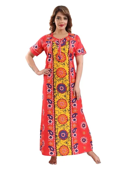 Jaipuri Cotton Printed Night Gown/Nighty/Nightwear