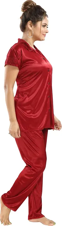 Trendy Women Satin Lounge Set-thumb3