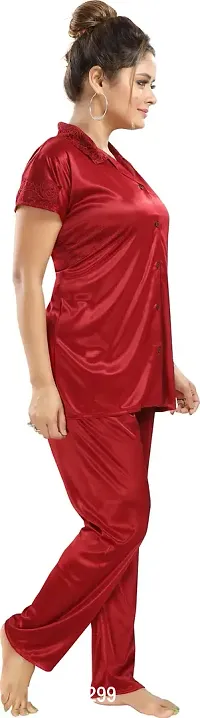 Trendy Women Satin Lounge Set-thumb4