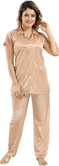 Trendy Women Satin Lounge Set-thumb3