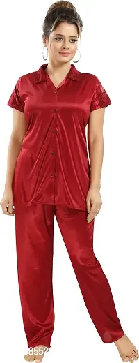 Trendy Women Satin Lounge Set-thumb2