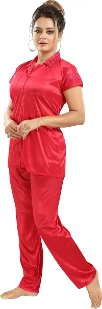 Trendy Women Satin Lounge Set-thumb3