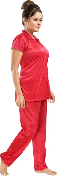 Trendy Women Satin Lounge Set-thumb3