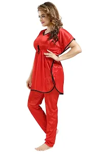 Fancy Satin Night Suit for Women-thumb3