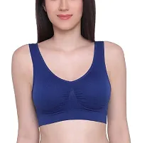 Krishna Creation Women's Cotton Non-Padded Non-Wired Regular Sports Bra (Multicolor) (Pack of 3) Size :--thumb2