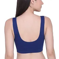 Krishna Creation Women's Cotton Non-Padded Non-Wired Regular Sports Bra (Multicolor) (Pack of 3) Size :--thumb1