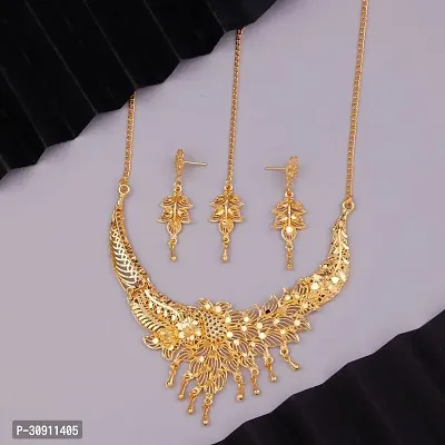 Stylish Golden Alloy Jewellery Set For Women-thumb0